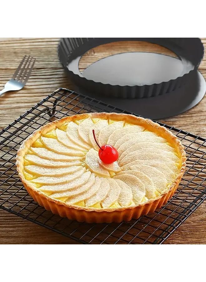 4 Piece Non Stick Carbon Steel Baking Pans Set 4 6 8 10 Inch Round Cake Pizza Pie Pans - Image 5